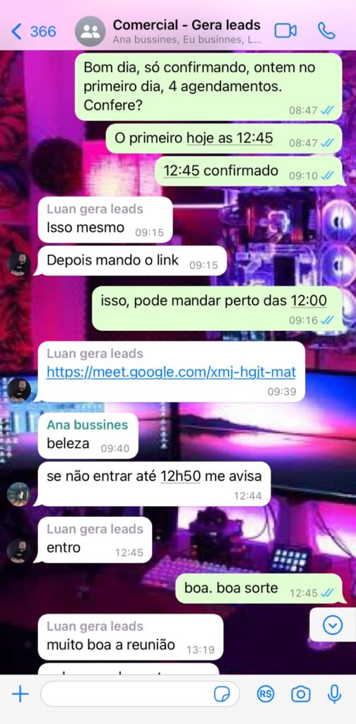 Gera leads - 4 reuniões marcadas já no primeiro dia